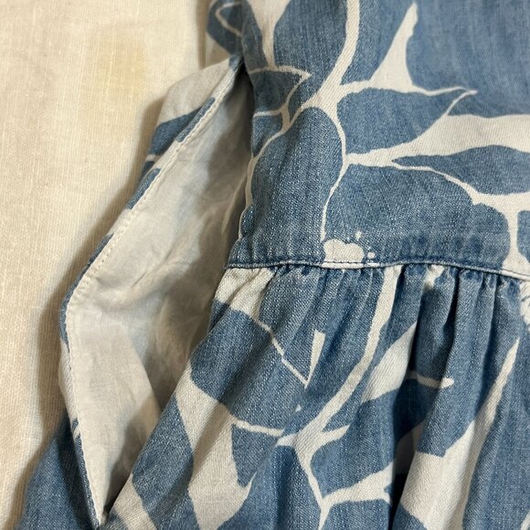 NWOT Gap Women's Maxi Dress Blue Denim Pullover Pockets Size Small - Picture 3 of 7
